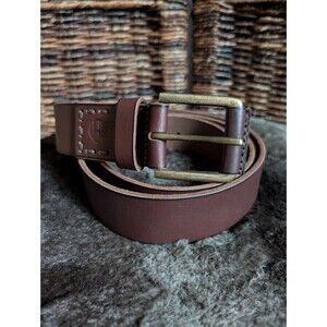 NWOT Timberland Leather Belt Men 42 Brown Western Boho Casual Minimalist Cowboy